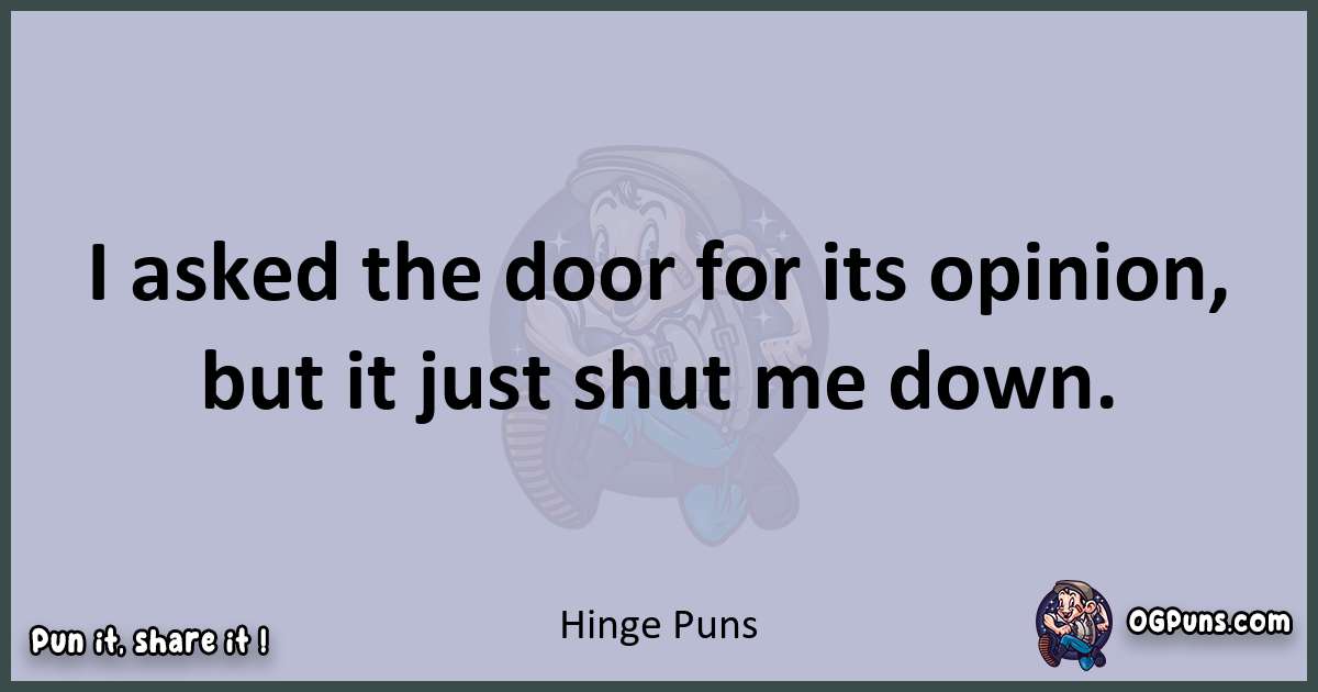 Textual pun with Hinge puns