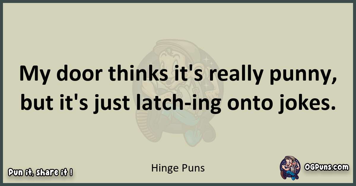 Hinge puns text wordplay