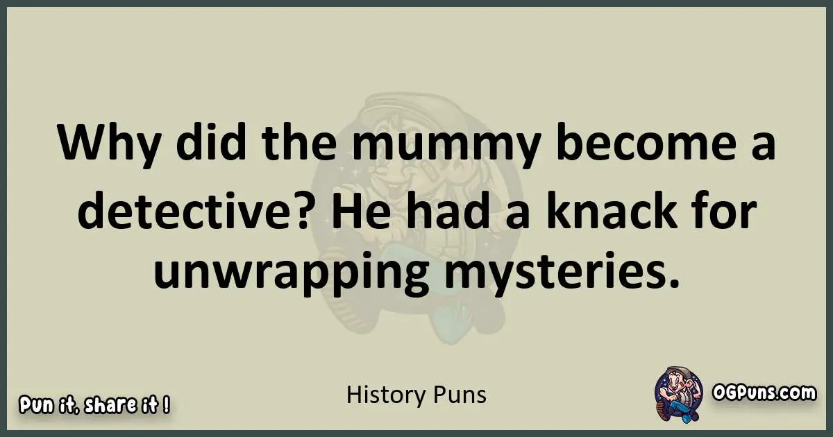 History puns text wordplay
