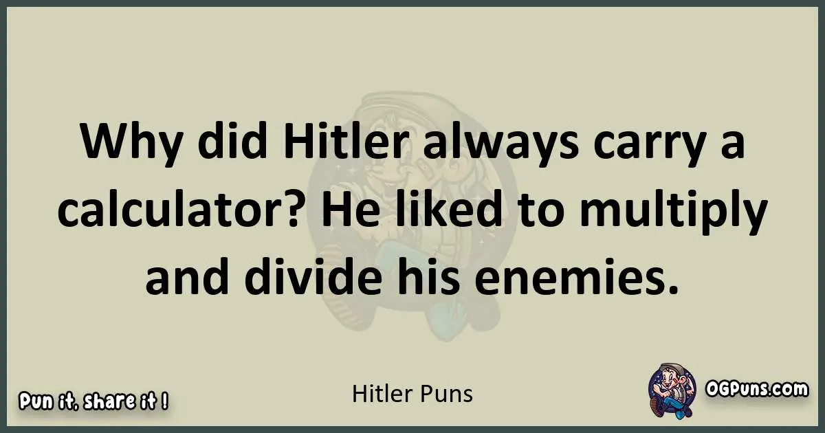 Hitler puns text wordplay