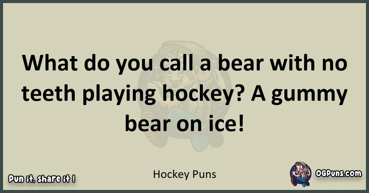 Hockey puns text wordplay
