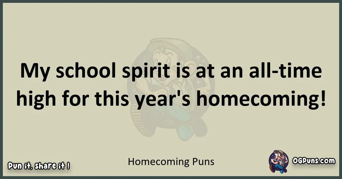 Homecoming puns text wordplay