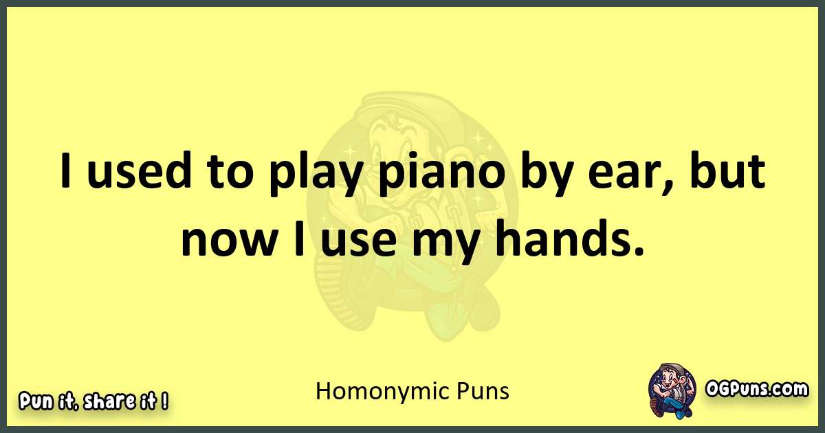 Homonymic puns best worpdlay