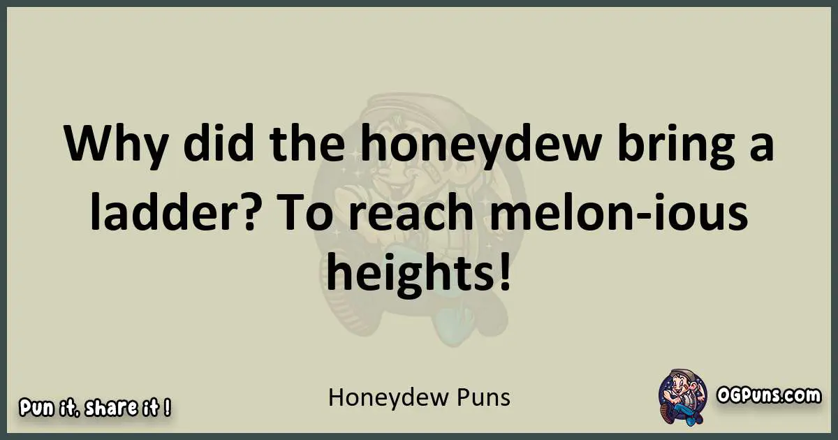 Honeydew puns text wordplay