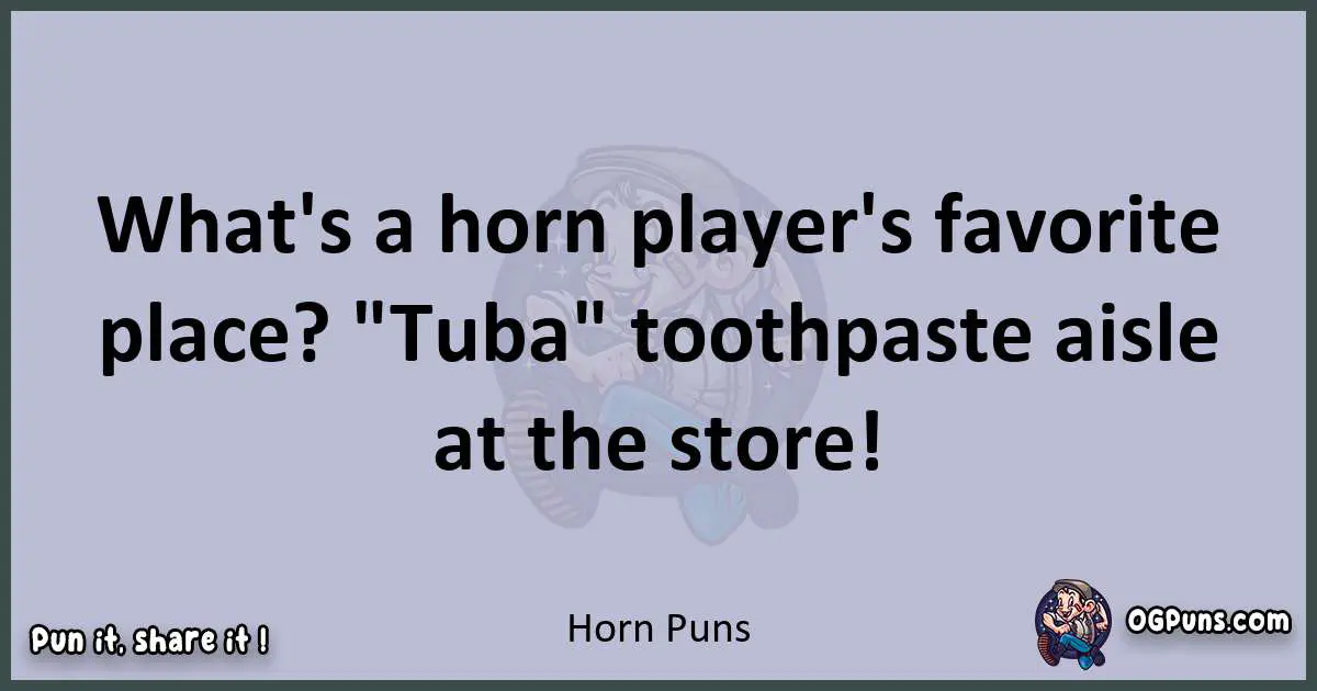 Textual pun with Horn puns