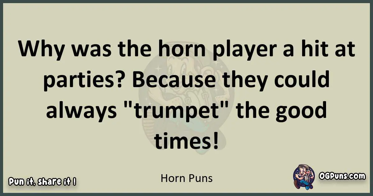 Horn puns text wordplay