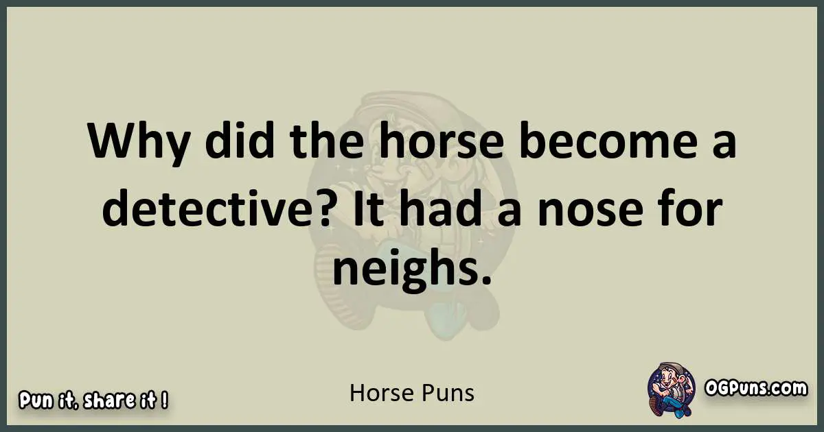 Horse puns text wordplay