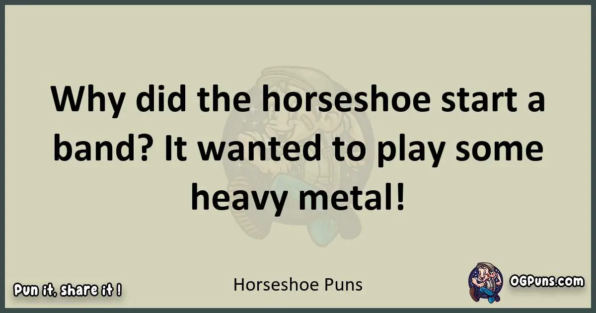 Horseshoe puns text wordplay