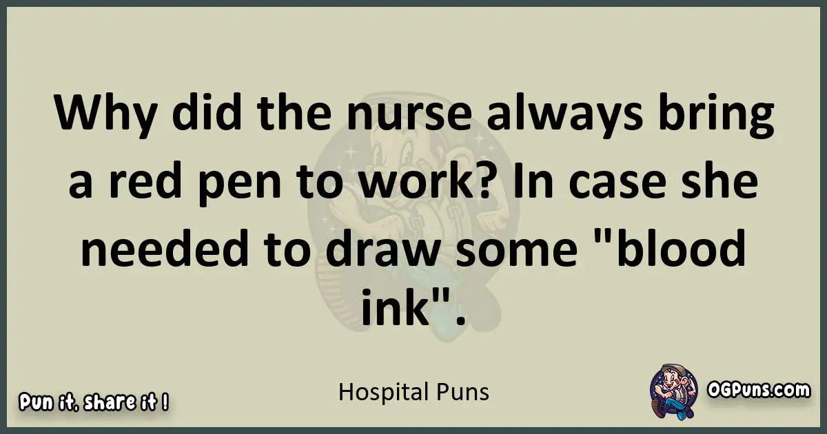 Hospital puns text wordplay