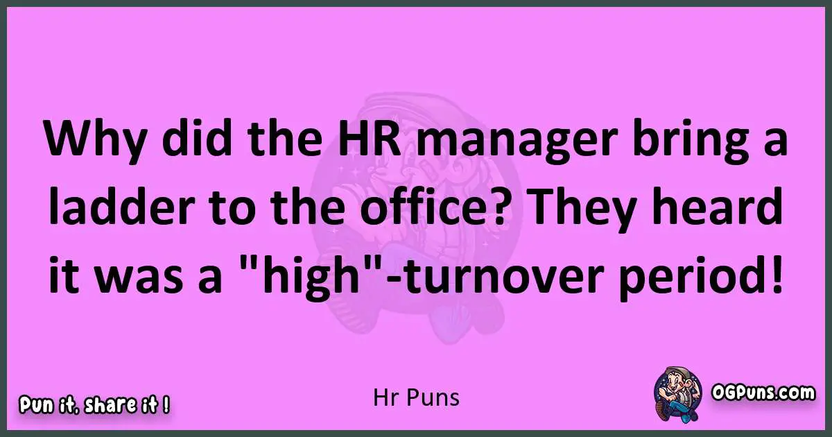 Hr puns nice pun