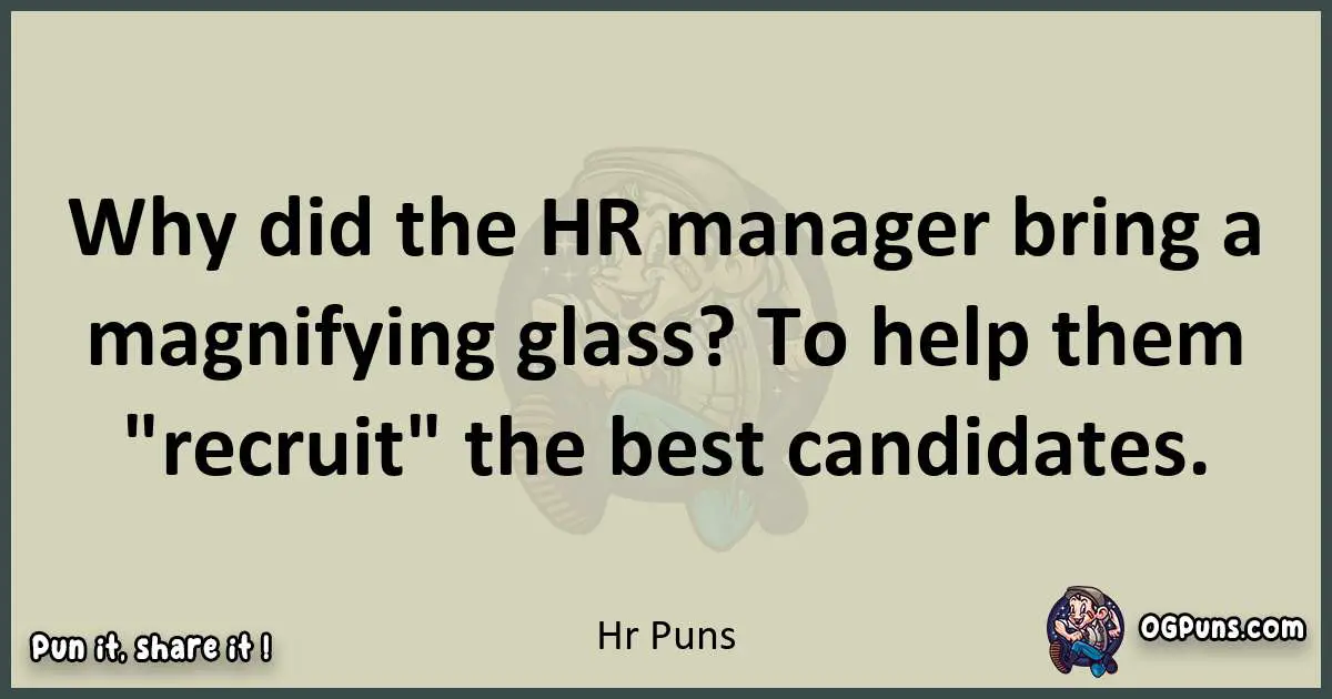 Hr puns text wordplay