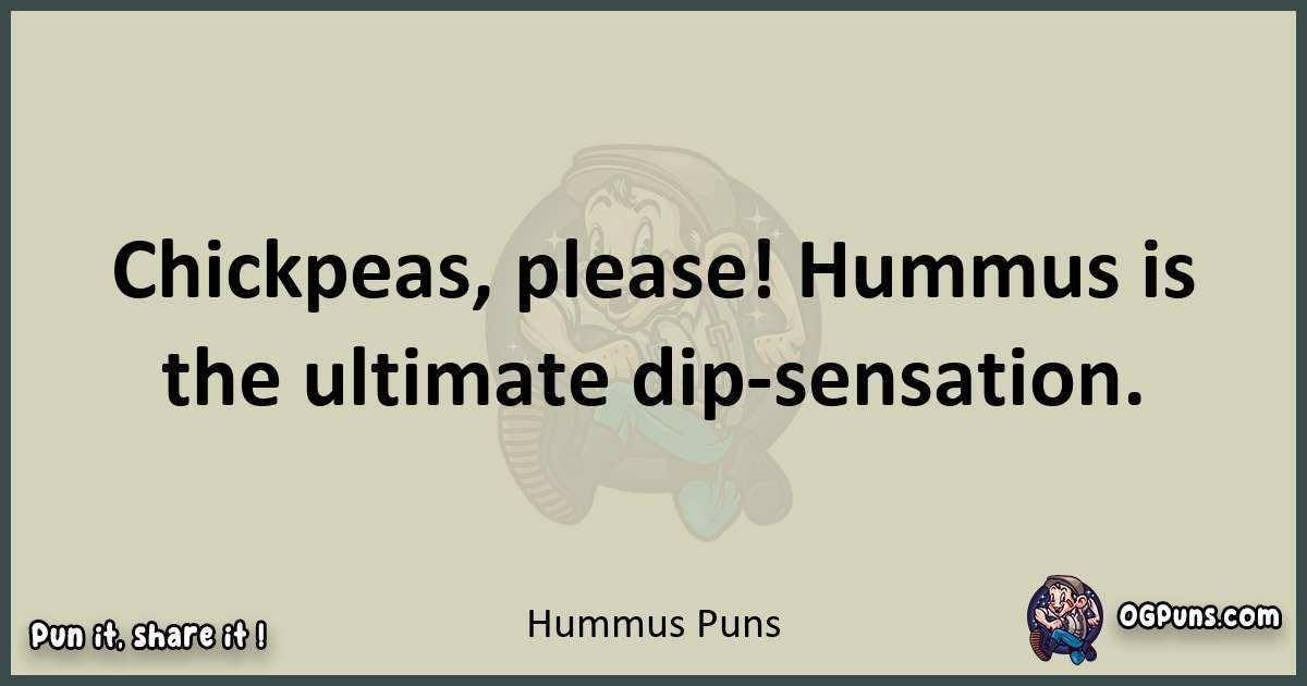 Hummus puns text wordplay