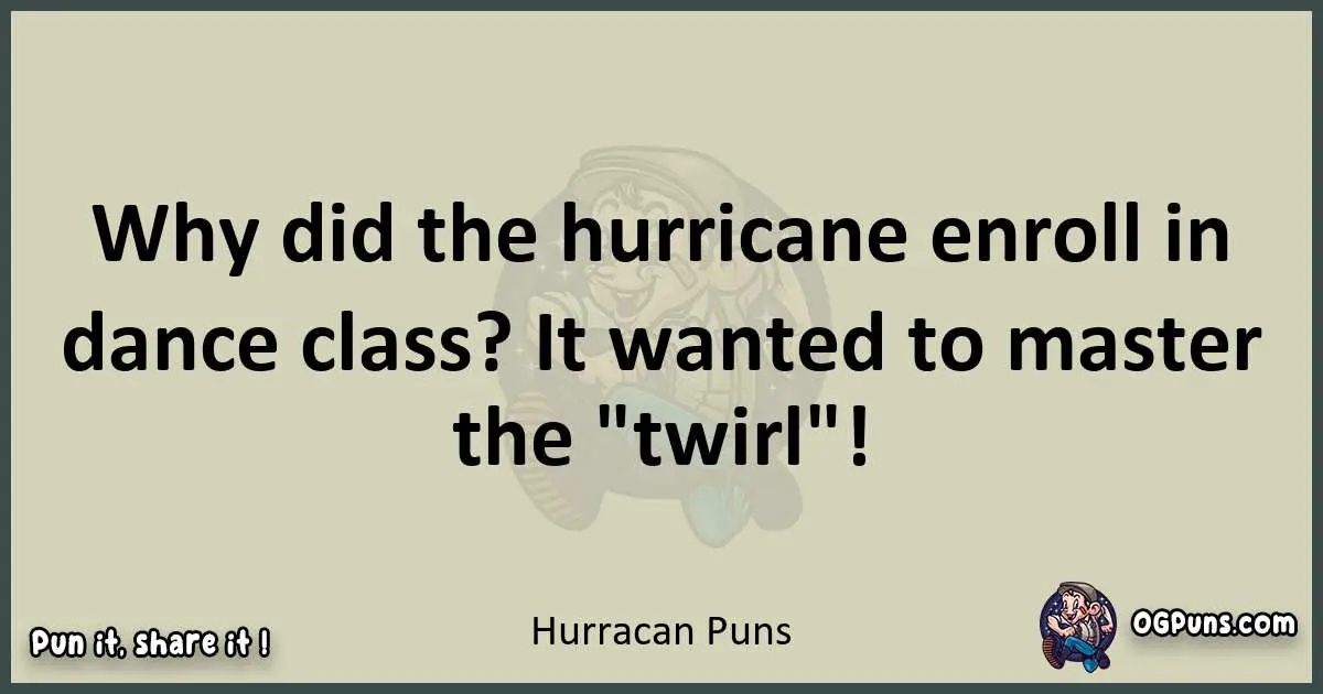 Hurracan puns text wordplay
