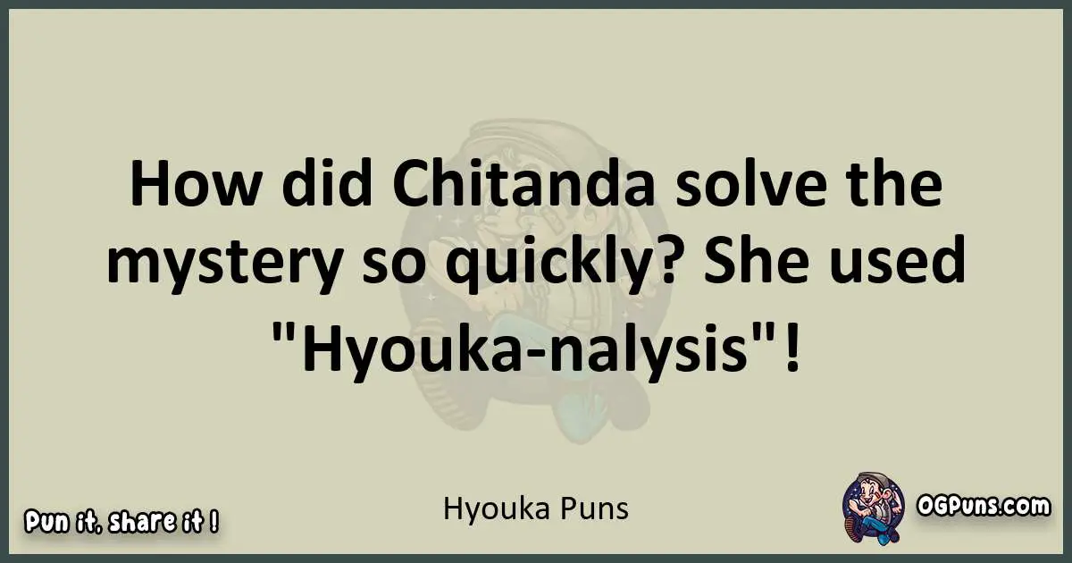Hyouka puns text wordplay