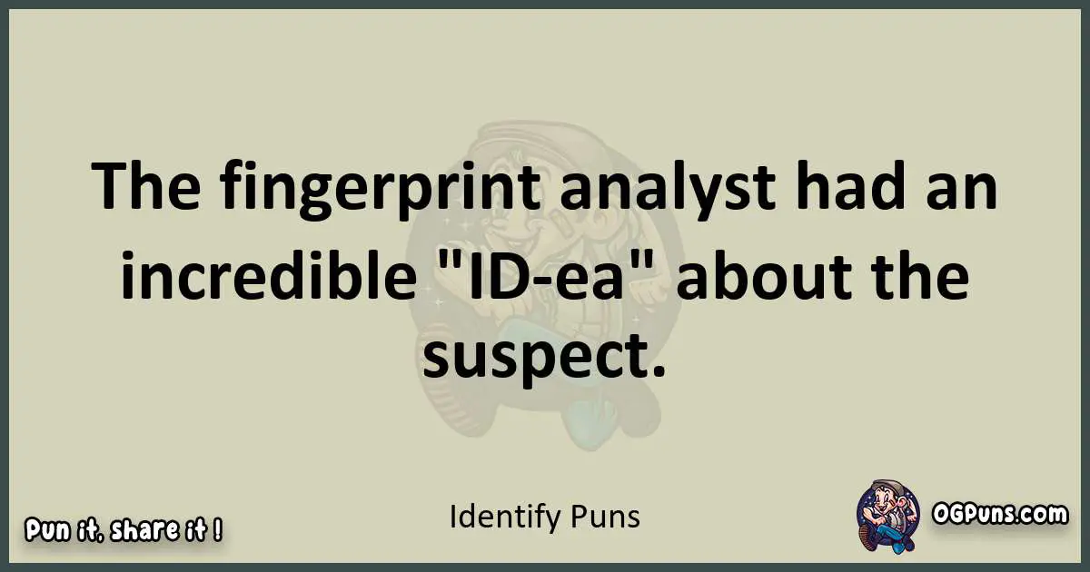 Identify puns text wordplay