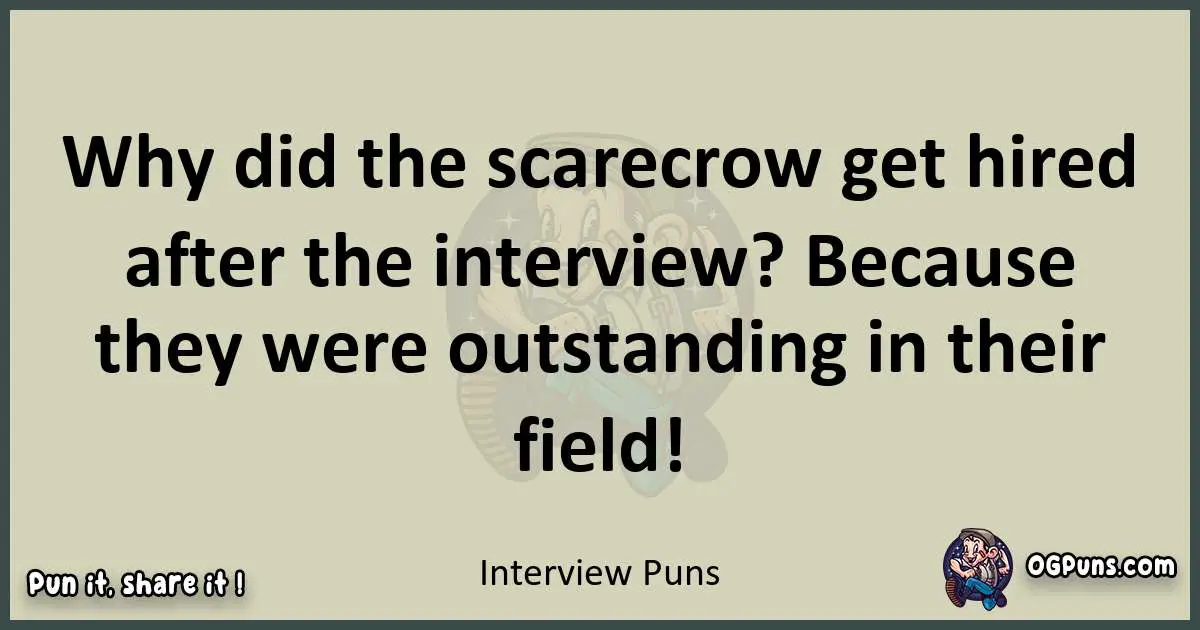 Interview puns text wordplay