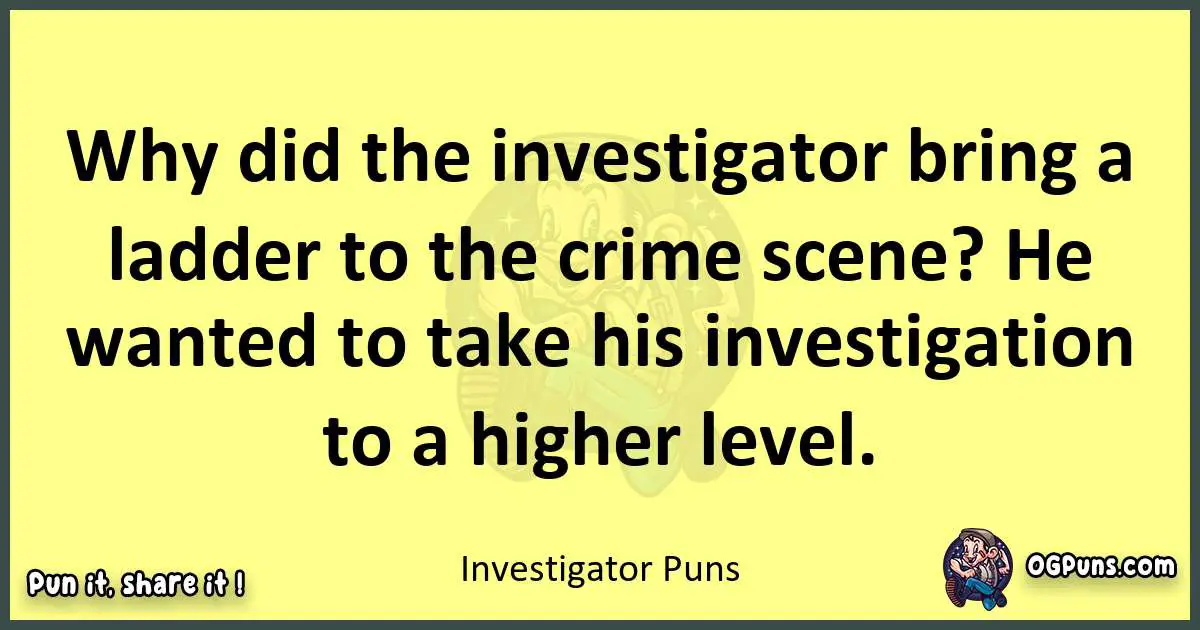 Investigator puns best worpdlay