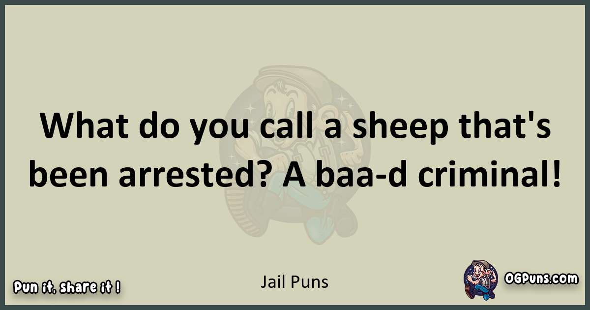 Jail puns text wordplay