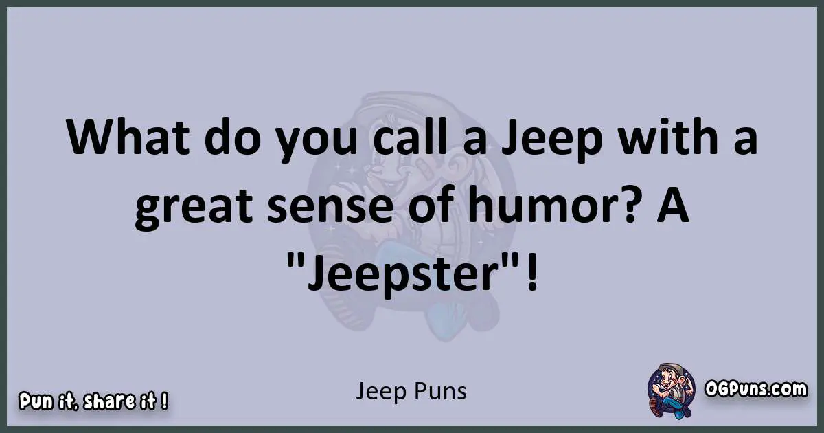 Textual pun with Jeep puns