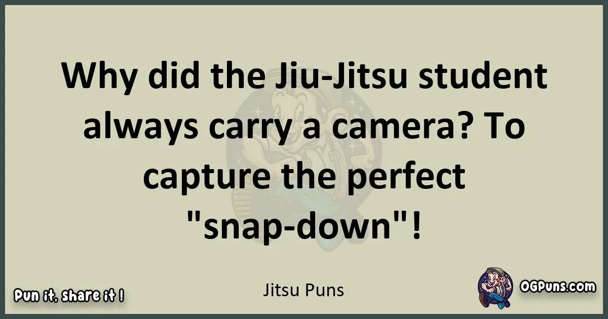 Jitsu puns text wordplay