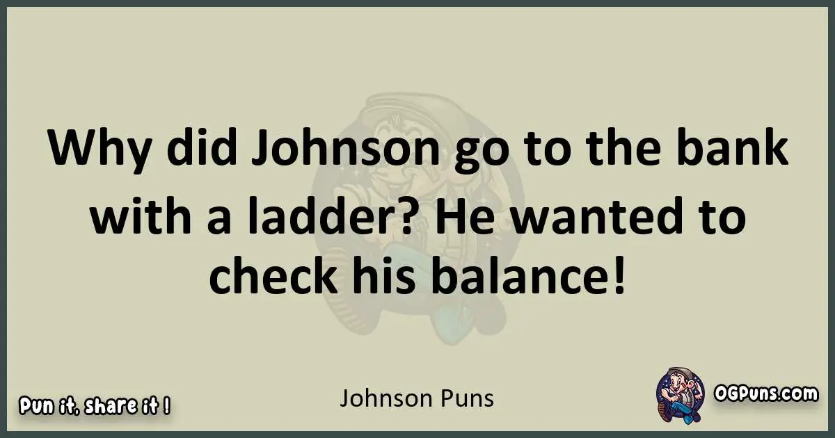 Johnson puns text wordplay