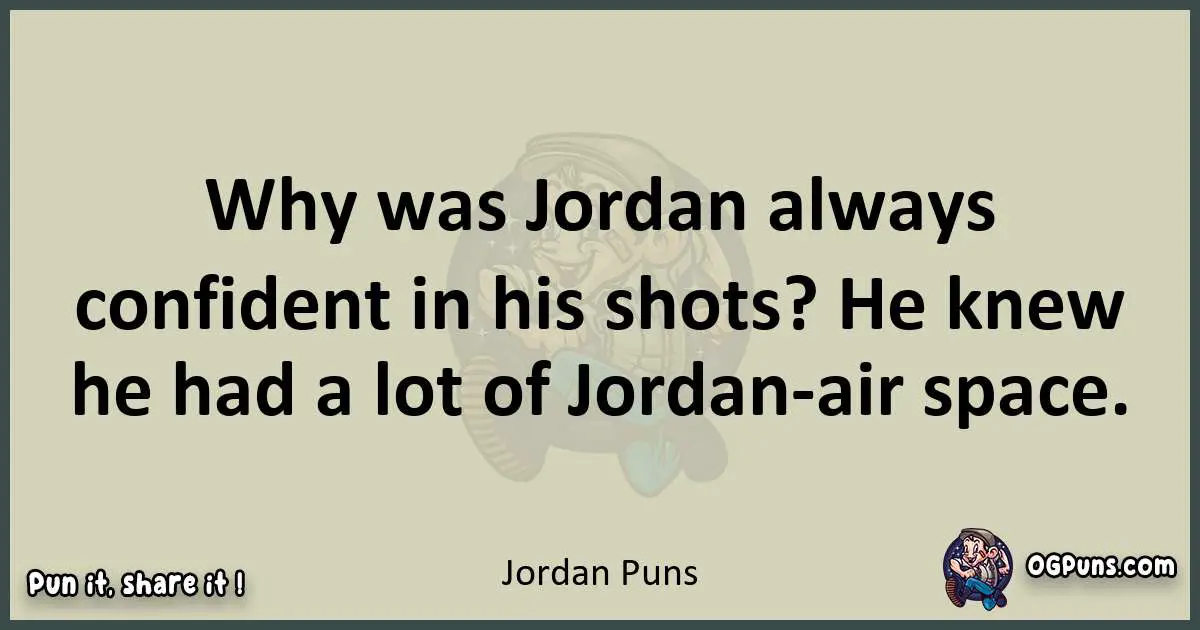 Jordan puns text wordplay