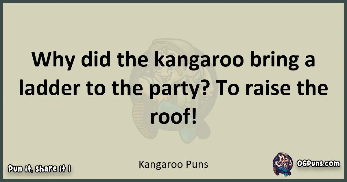 Kangaroo puns text wordplay