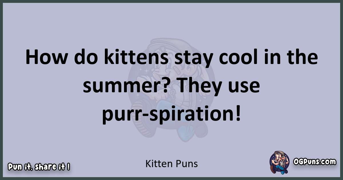 Textual pun with Kitten puns