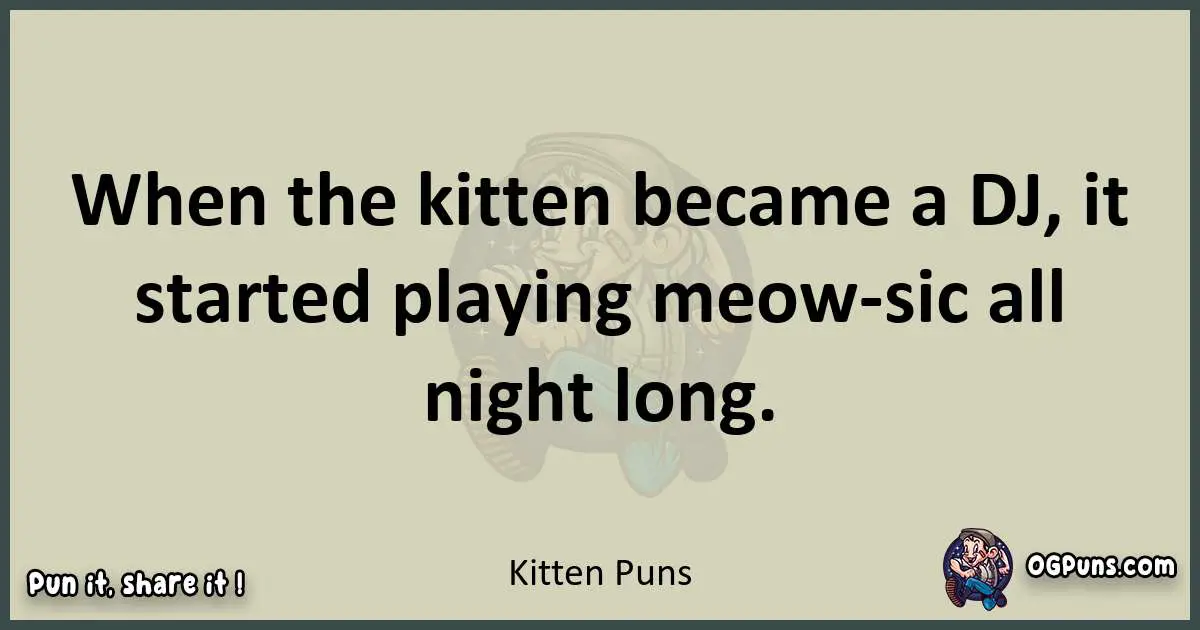 Kitten puns text wordplay