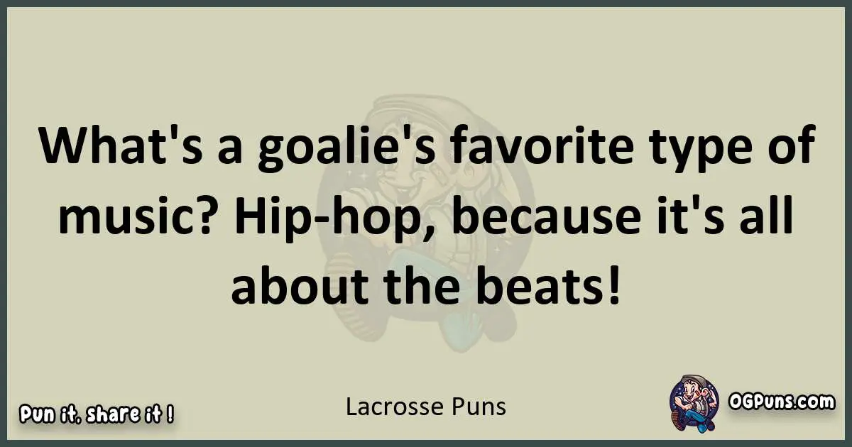 Lacrosse puns text wordplay