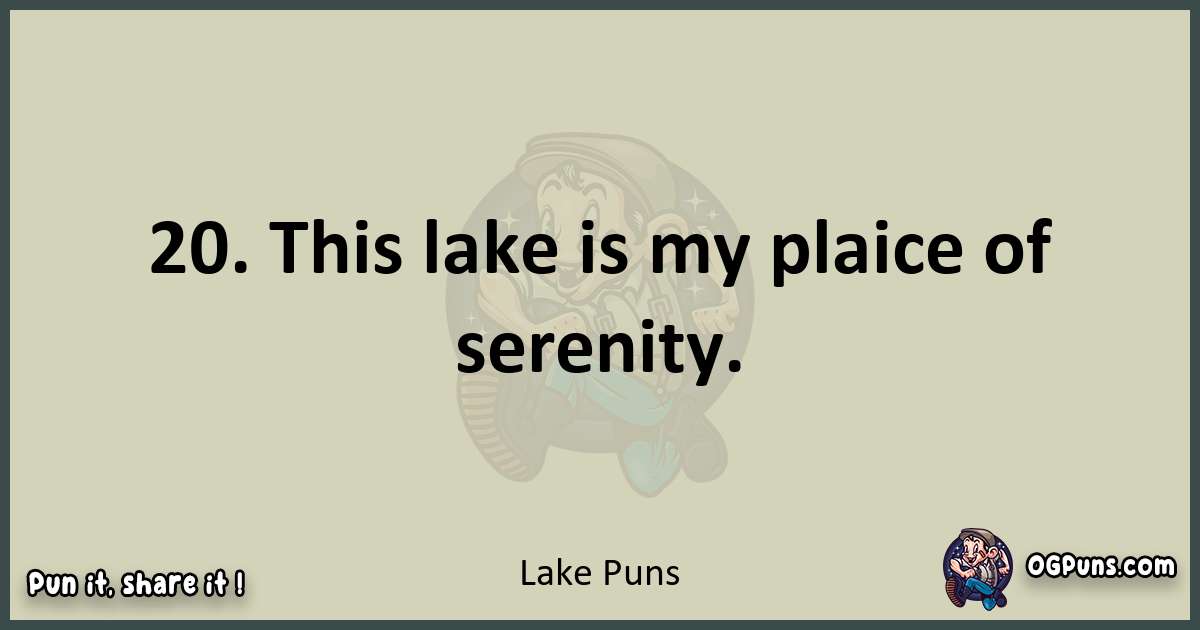 Lake puns text wordplay