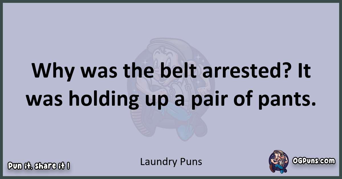 Textual pun with Laundry puns