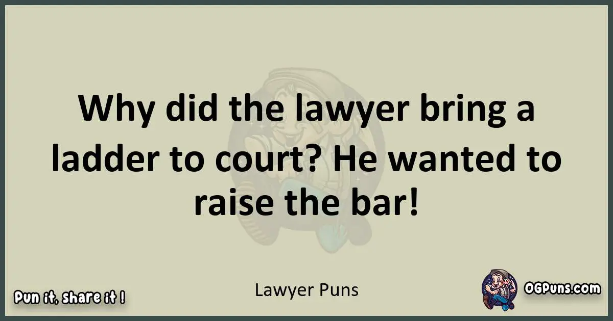 Lawyer puns text wordplay