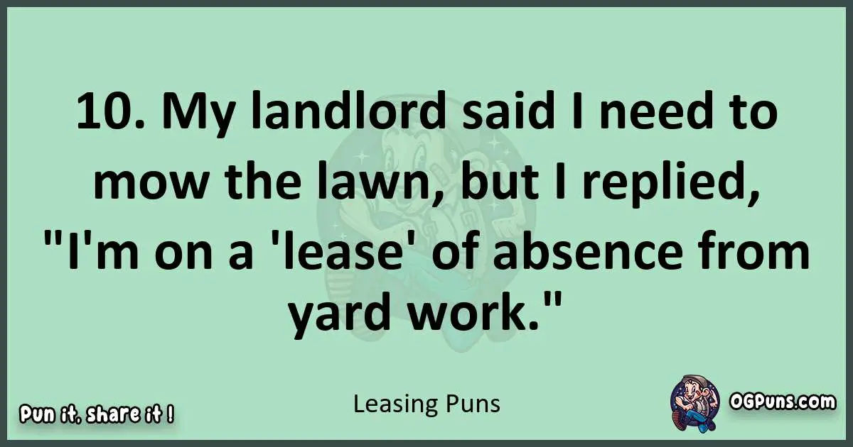 wordplay with Leasing puns