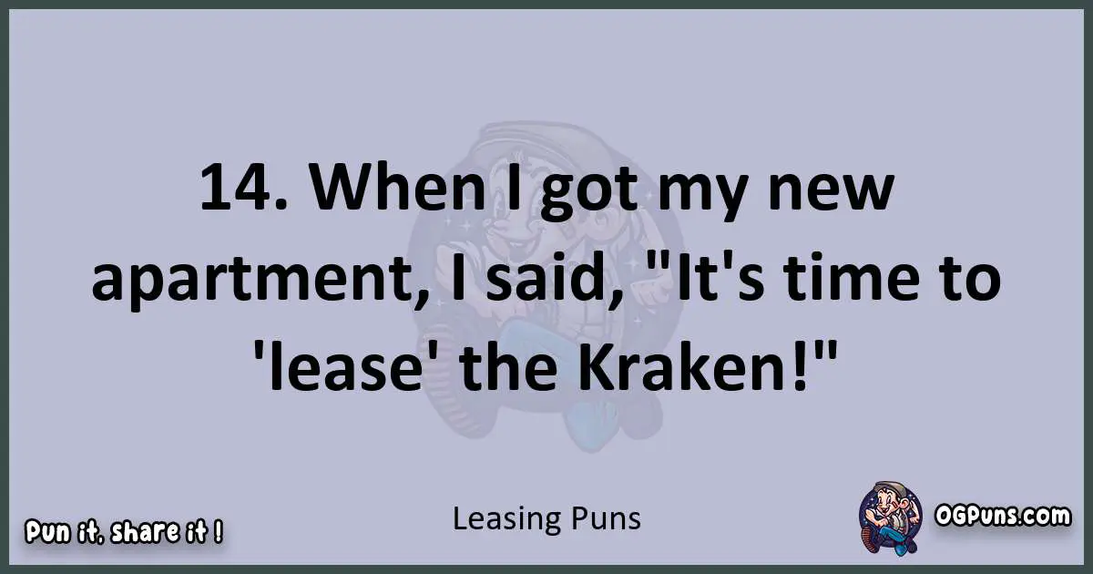 Textual pun with Leasing puns
