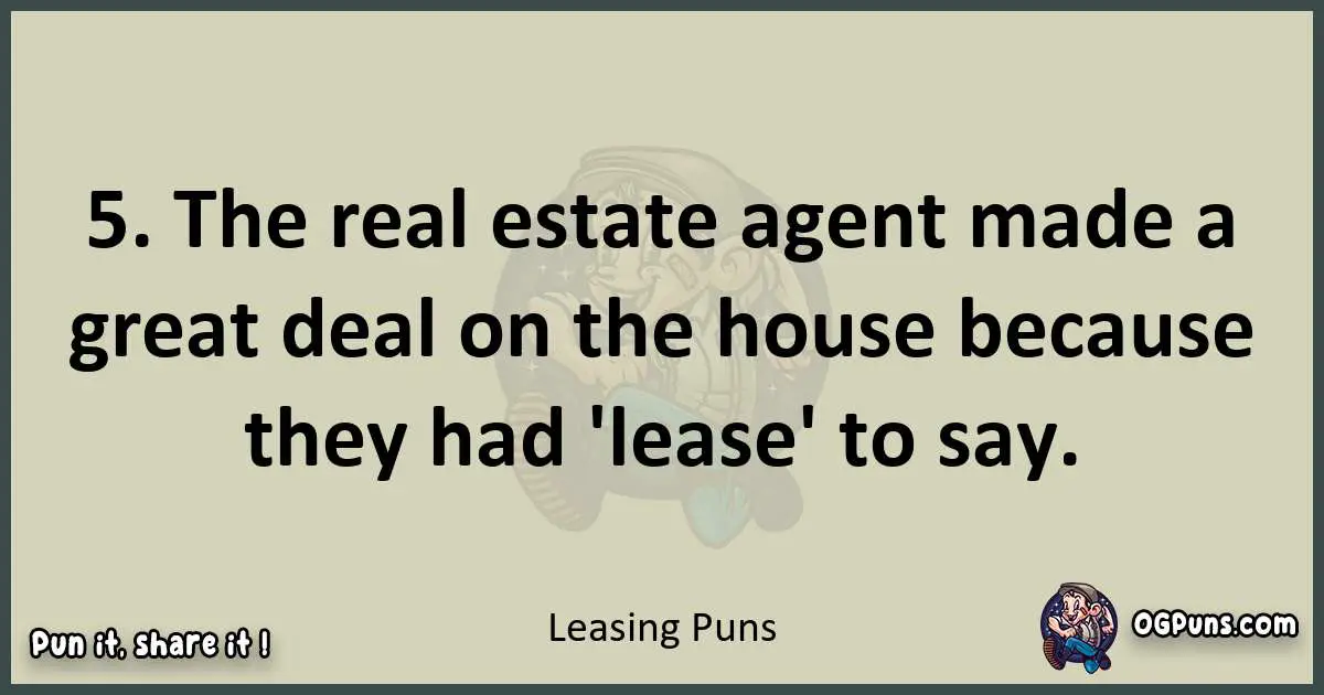 Leasing puns text wordplay