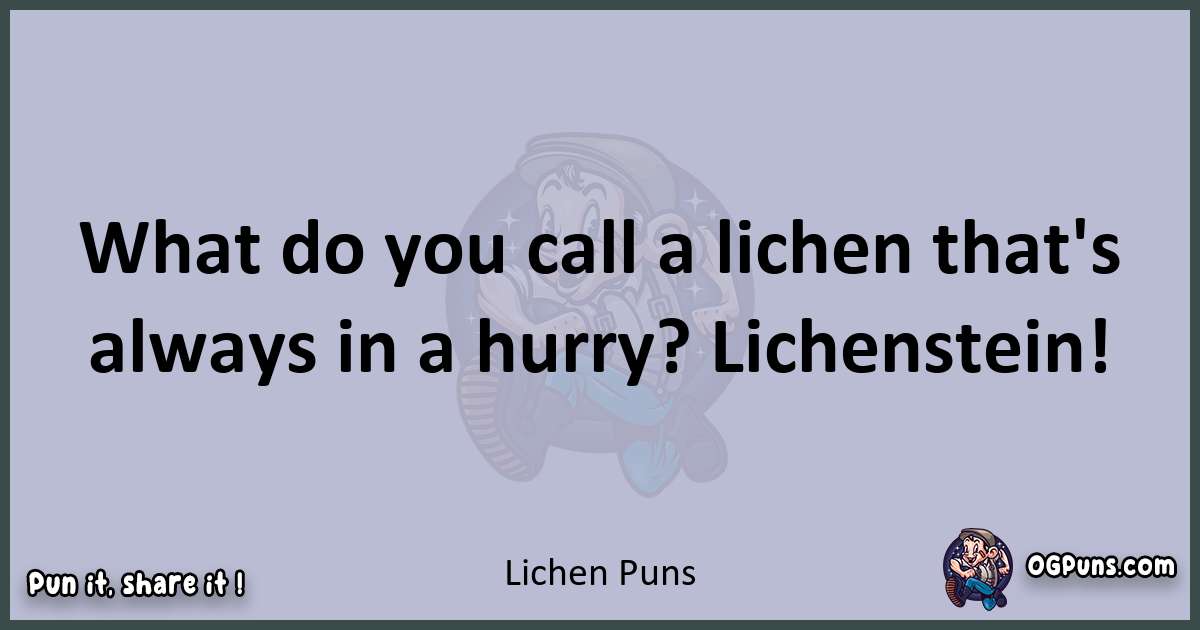 Textual pun with Lichen puns