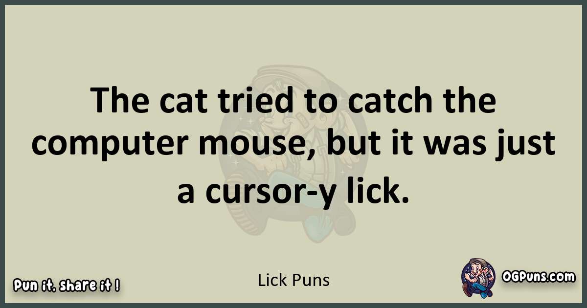 Lick puns text wordplay