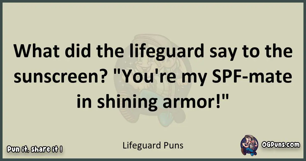 Lifeguard puns text wordplay