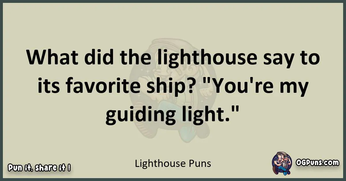Lighthouse puns text wordplay