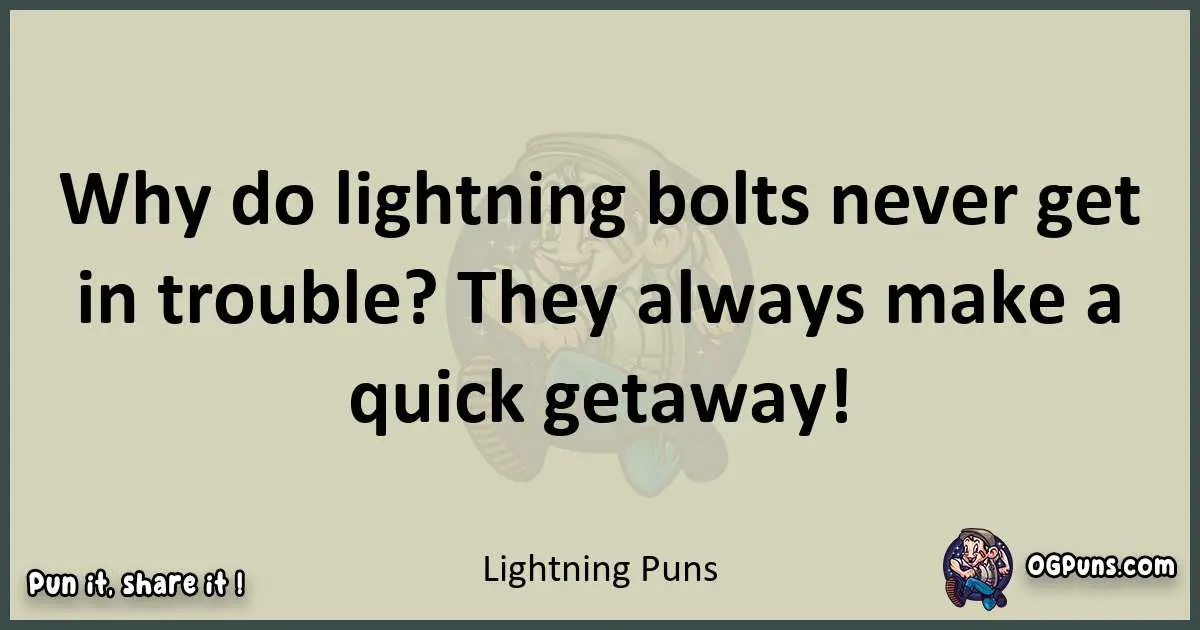 Lightning puns text wordplay