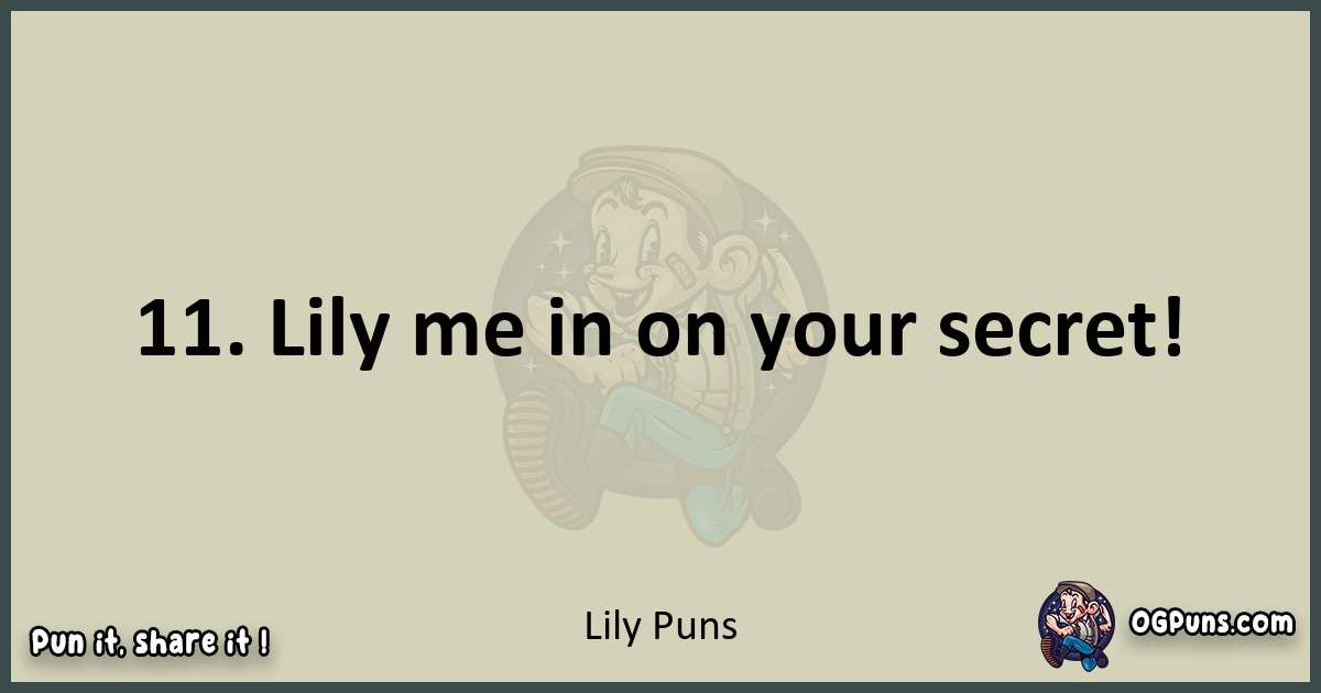 Lily puns text wordplay