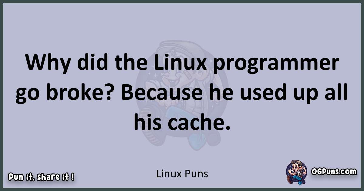 Textual pun with Linux puns