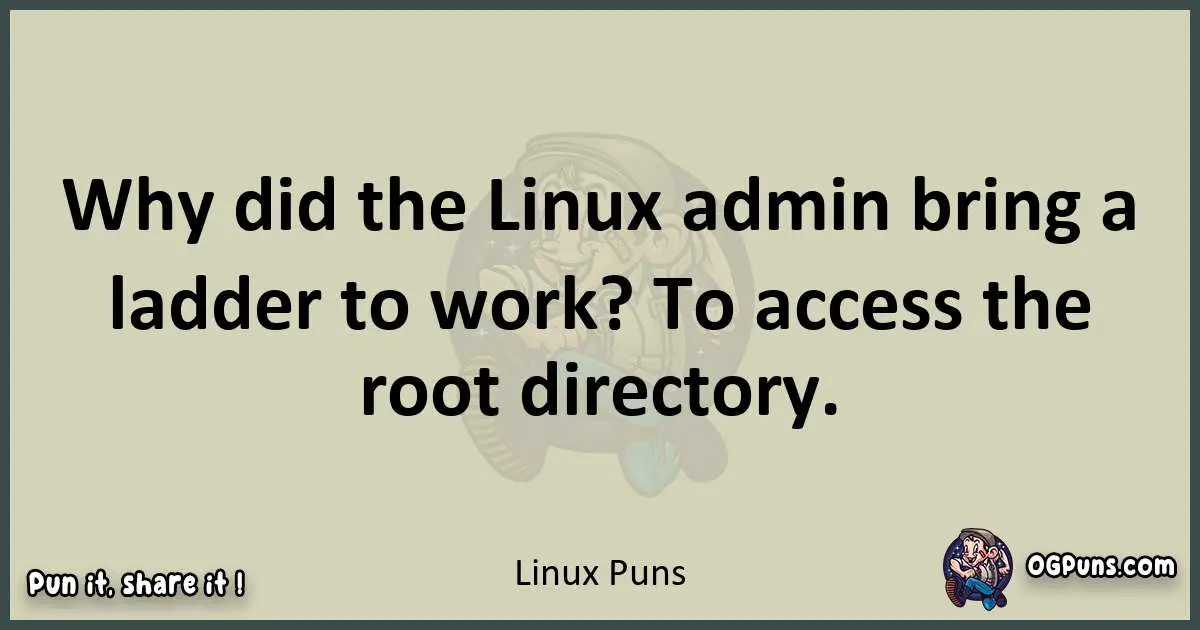 Linux puns text wordplay