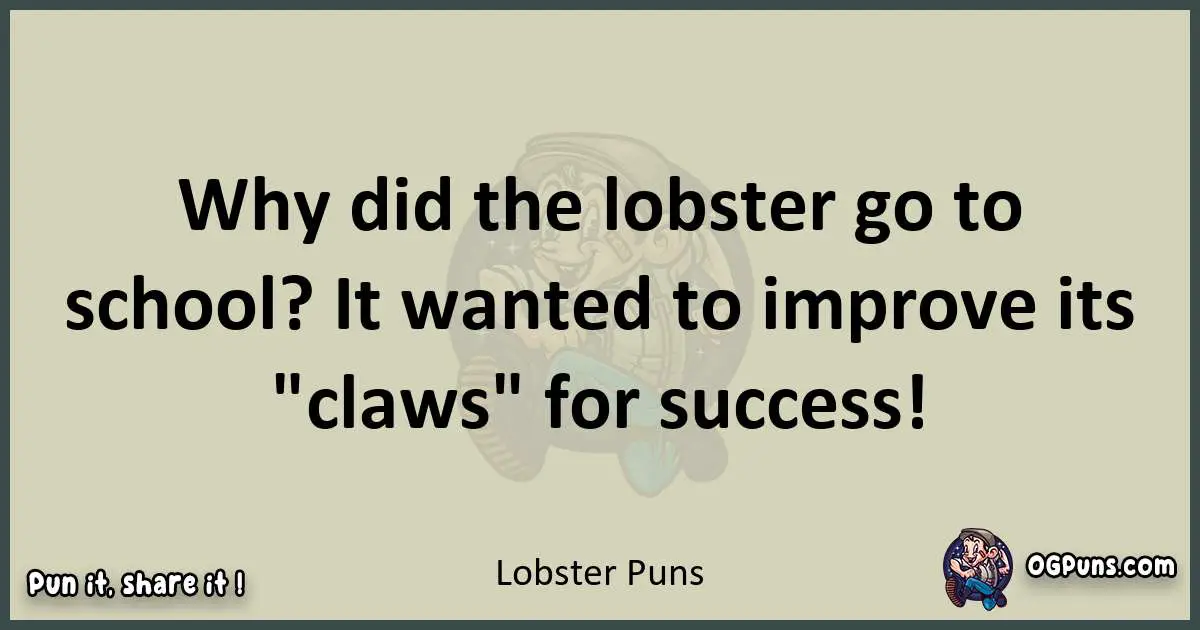 Lobster puns text wordplay