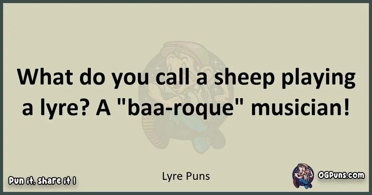 Lyre puns text wordplay