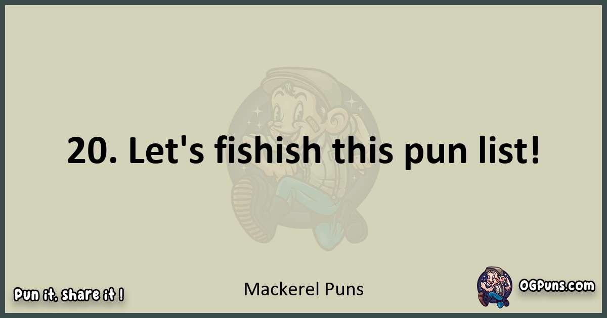 Mackerel puns text wordplay