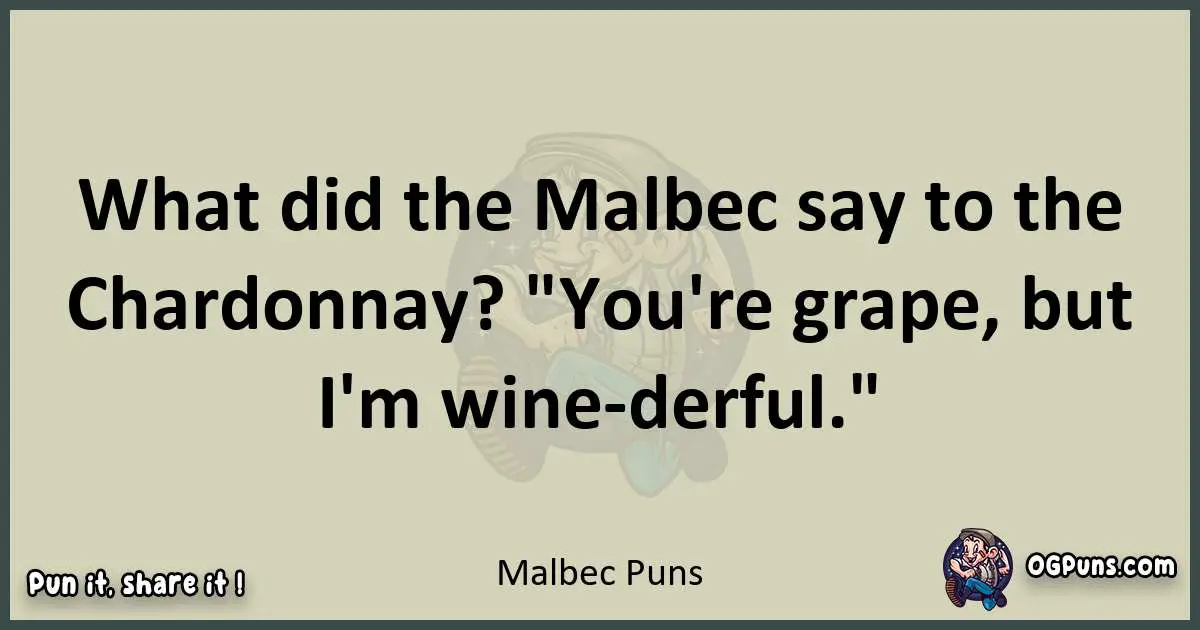 Malbec puns text wordplay