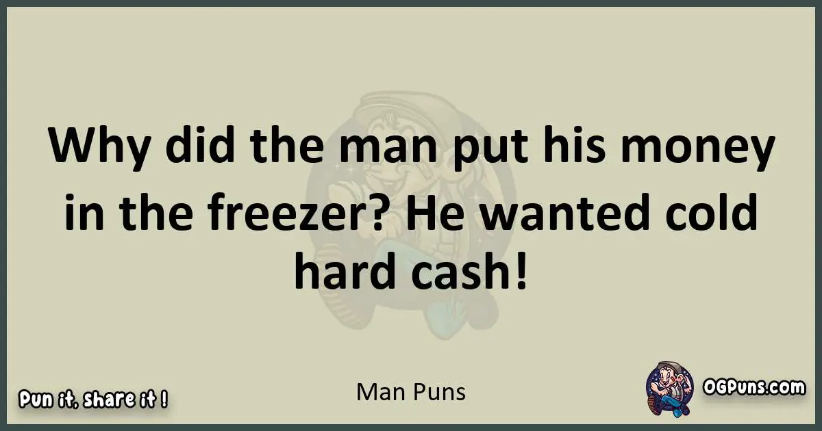 Man puns text wordplay