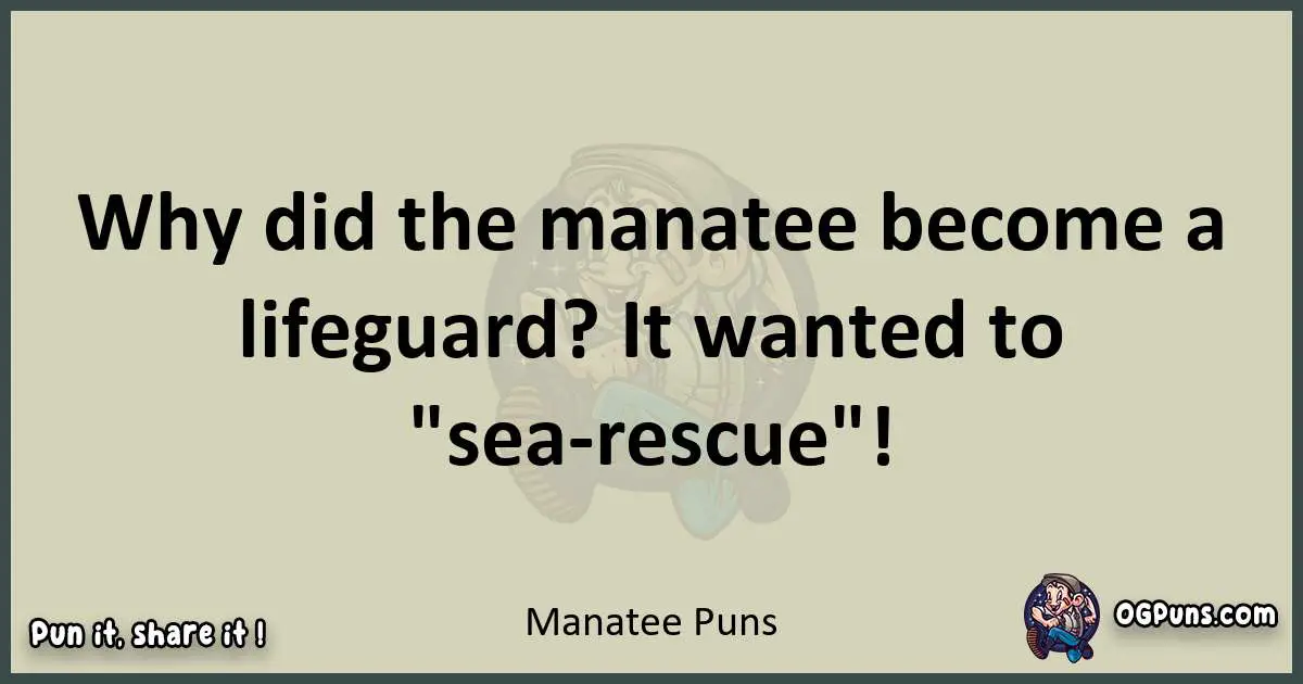 Manatee puns text wordplay